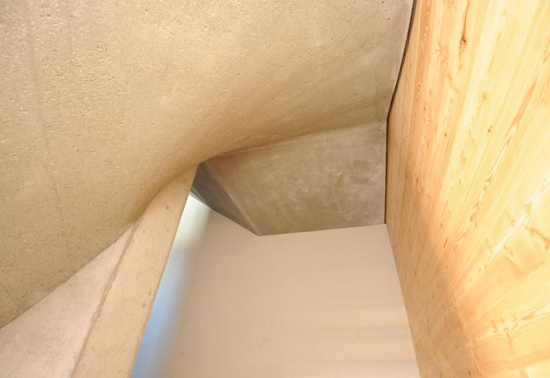 Einschalen einer Sicht- und Waschbetontreppe